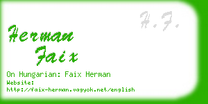 herman faix business card